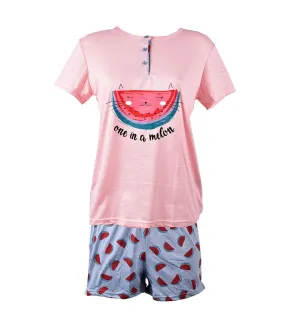 Pyjama Court Femme SARA LINE 379 Rose