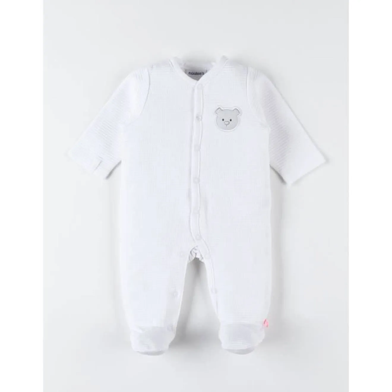 Pyjama dors-bien en jersey BIO blanc - Noukies