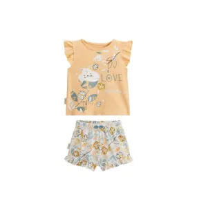 Pyjama enfant manches courtes Capucine jaune - Petit Beguin