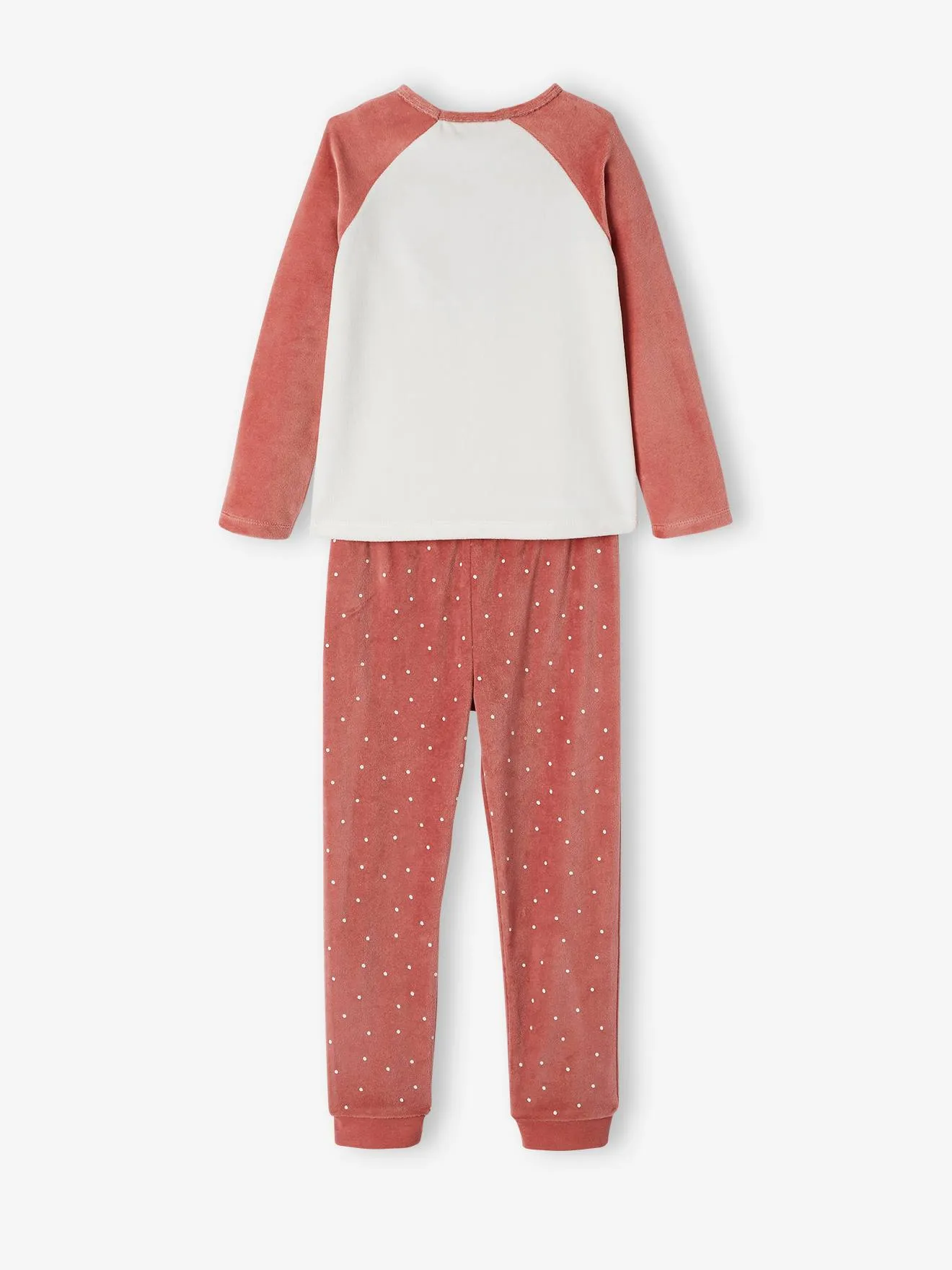 Pyjama fille renarde en velours rose fonce - Vertbaudet