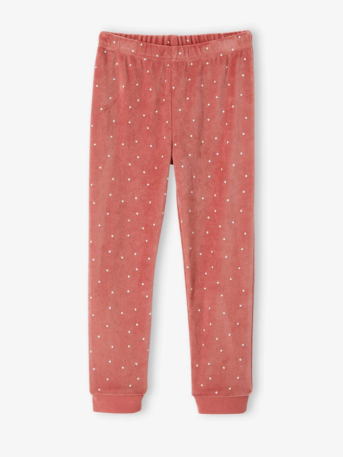 Pyjama fille renarde en velours rose fonce - Vertbaudet