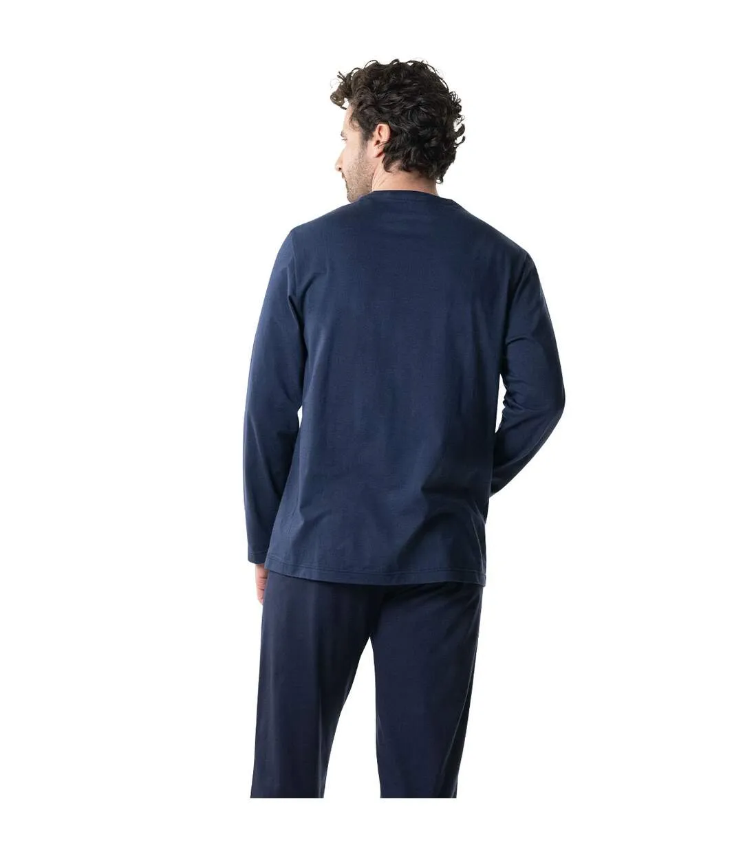 Pyjama long col rond homme Fait en France