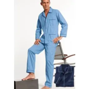 Pyjama uni en popeline homme