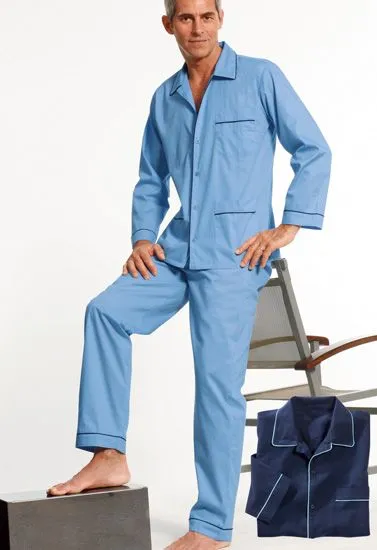 Pyjama uni en popeline homme