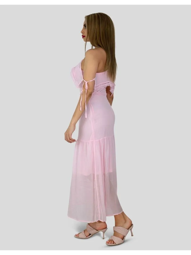 Robe longue Kebello - Rose