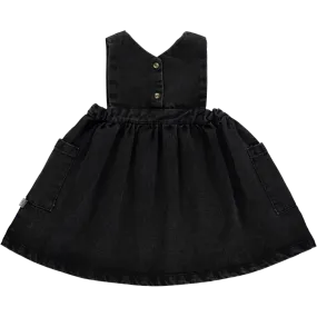 ROBE MANGUE Denim Noir