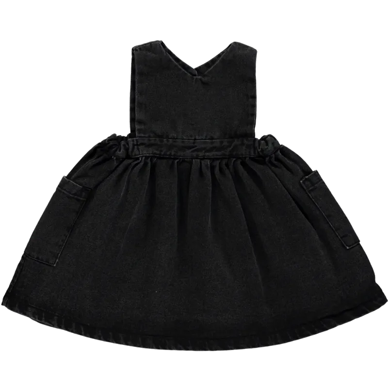 ROBE MANGUE Denim Noir