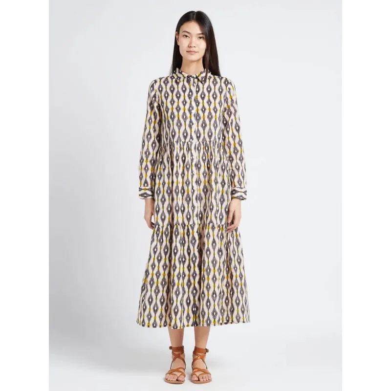 Robe mi-longue marrakech imprimés rose femme - Ichi | wimod