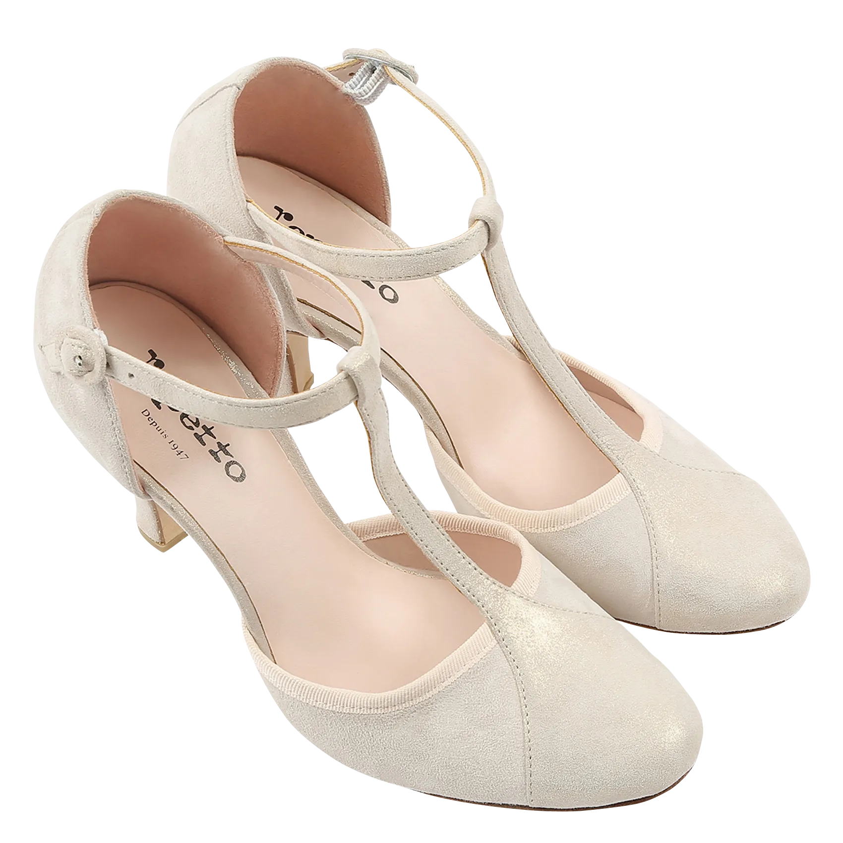 SALOMéS à TALONS EN CUIR VELOURS SALOME BAYA - REPETTO pour FEMME | Printemps