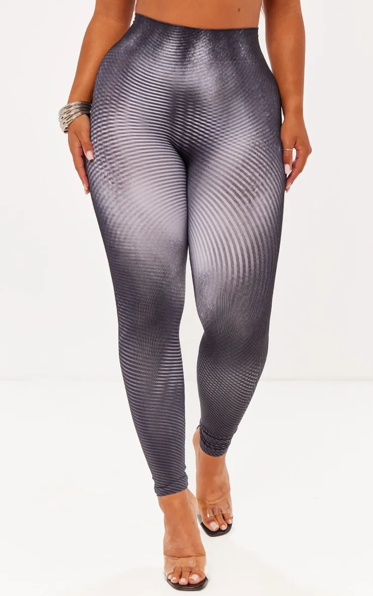 Shape Legging taille haute imprimé corps noir