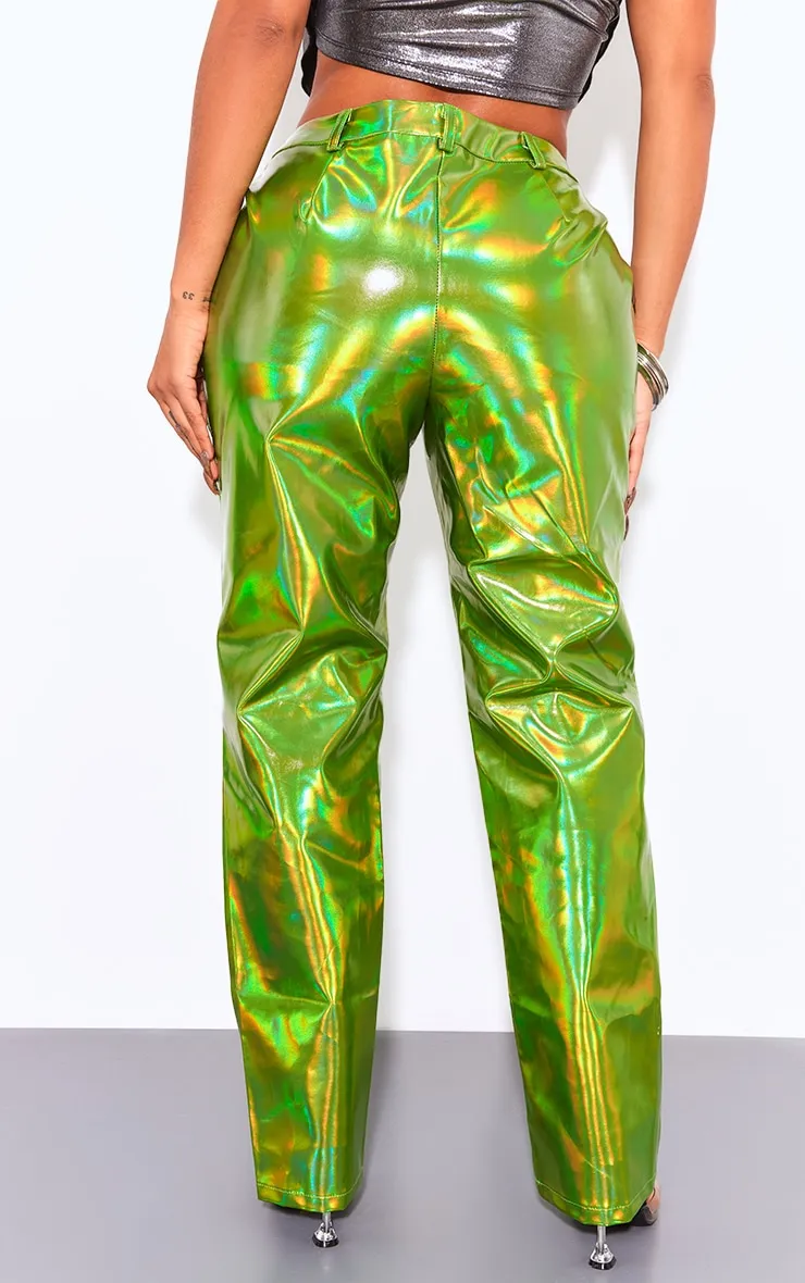 Shape Pantalon droit vert métallisé