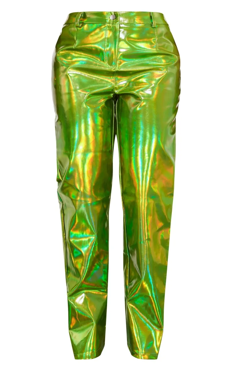 Shape Pantalon droit vert métallisé