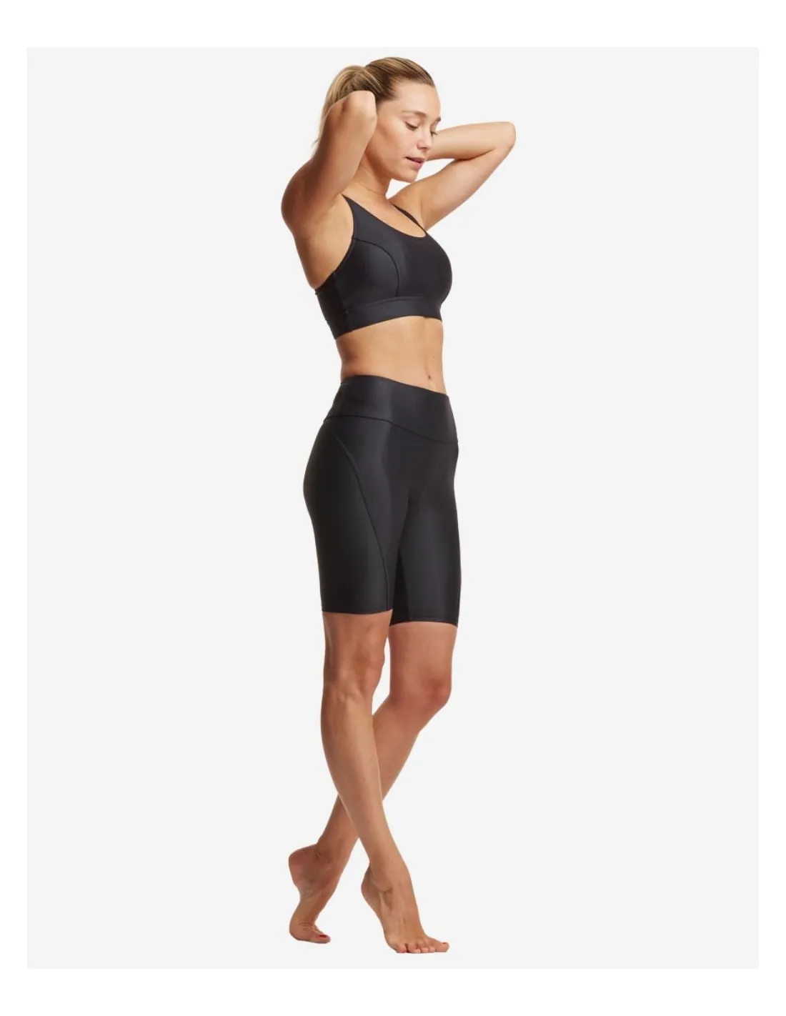 Short cycliste de yoga Pretty noir