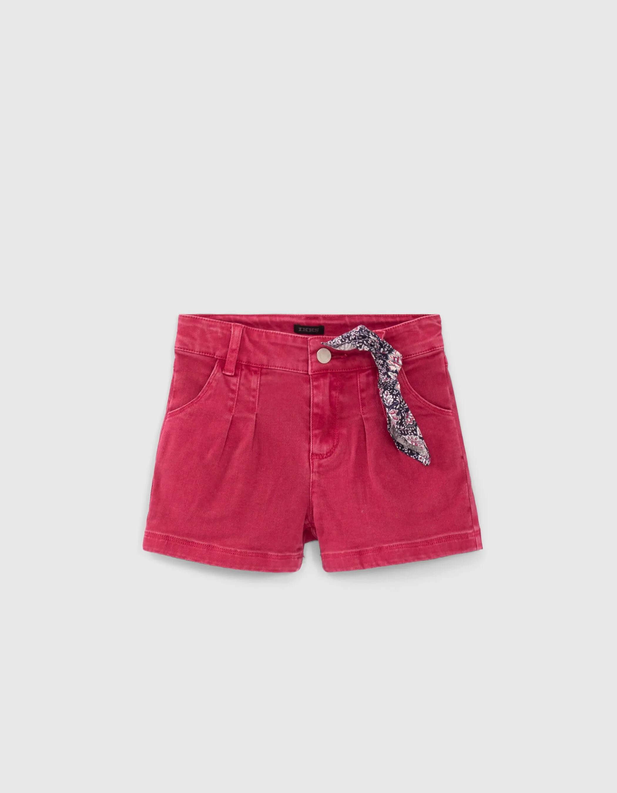 Short en jean rose fuchsia fille