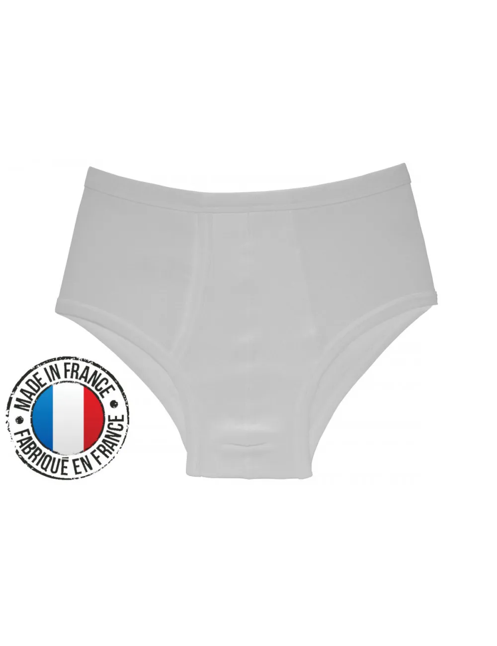 Slip ouvert taille haute Blanc