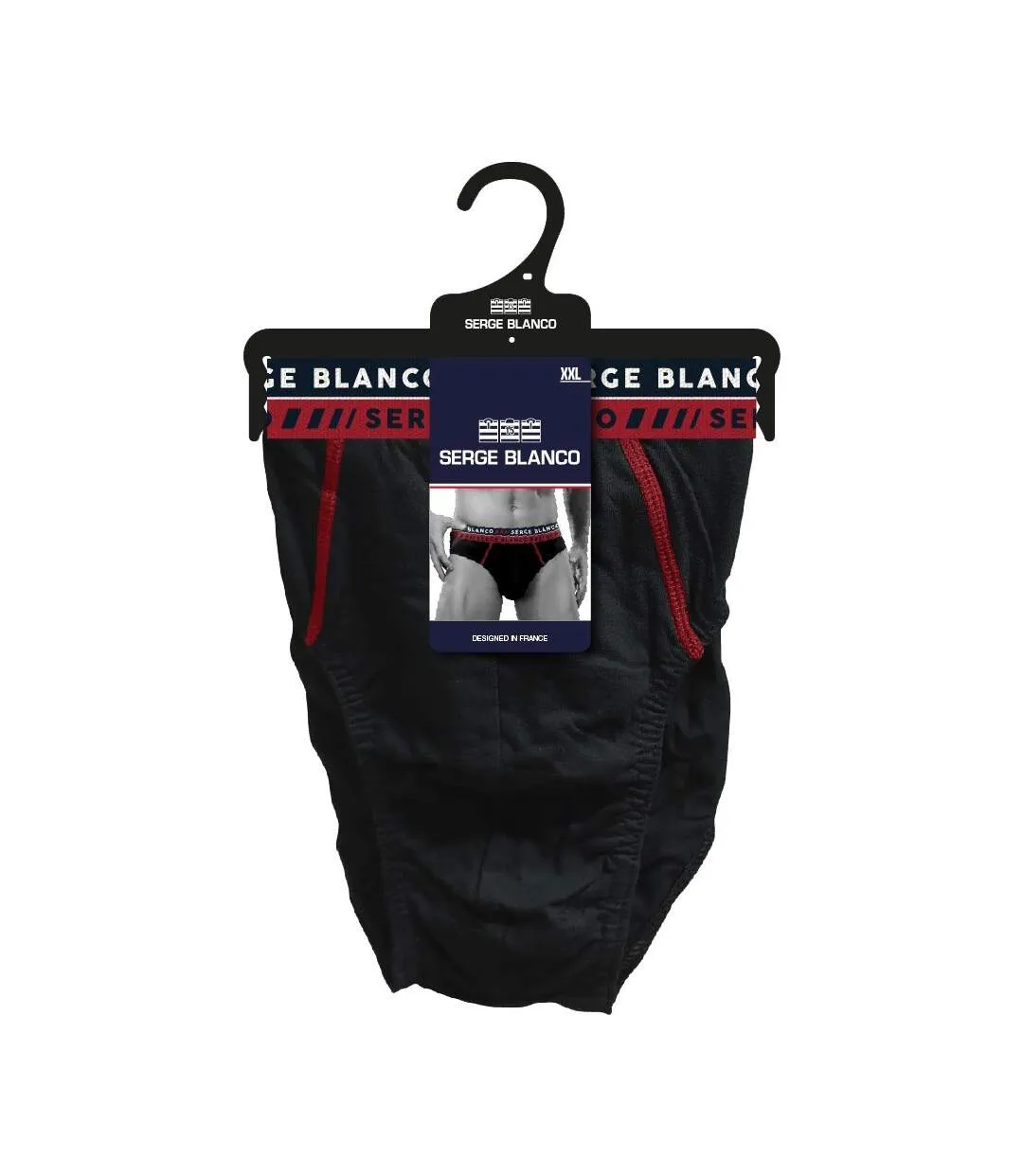 Slips Homme SERGE BLANCO Coton Majoritaire Pack de 4 Slips SBL CLA