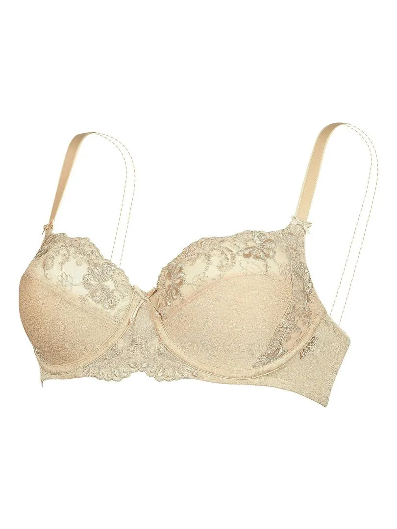 Soutien-gorge armaturé Caroline peau F, G - Beige