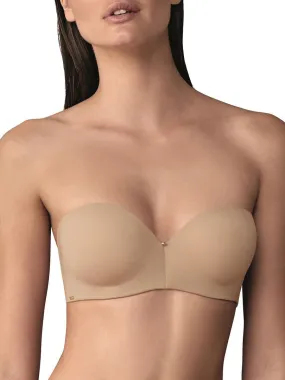 Soutien-gorge bandeau push-up Etna - Beige