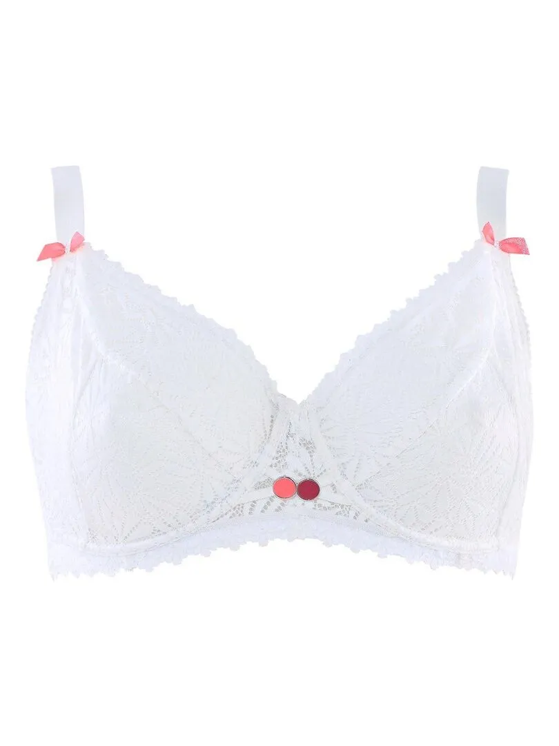 Soutien-gorge grand maintien C, D et E CHECK-IN - Pomm'Poire - Blanc