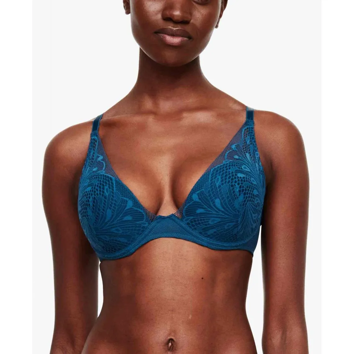 Soutien-gorge plongeant armatures - Bleu Passionata | 3 Suisses