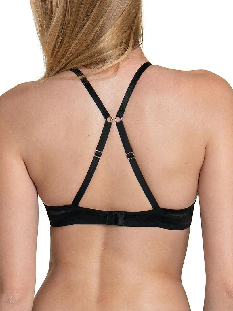 Soutien-gorge push-up multipositions Rose noir - Noir