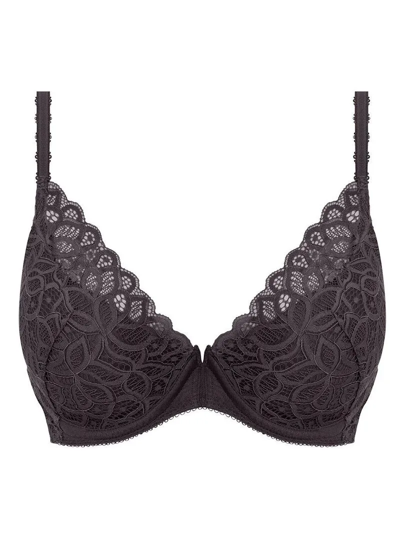 Soutien-gorge push-up plongeant à armatures Raffiné - Gris