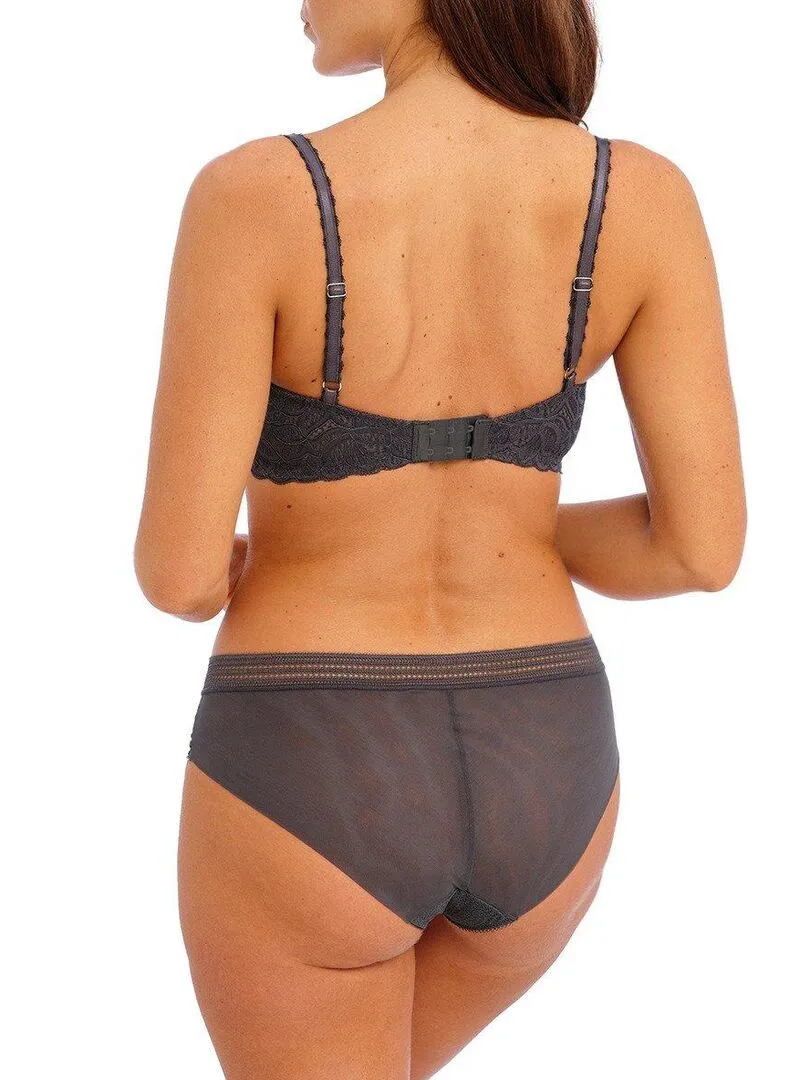 Soutien-gorge push-up plongeant à armatures Raffiné - Gris