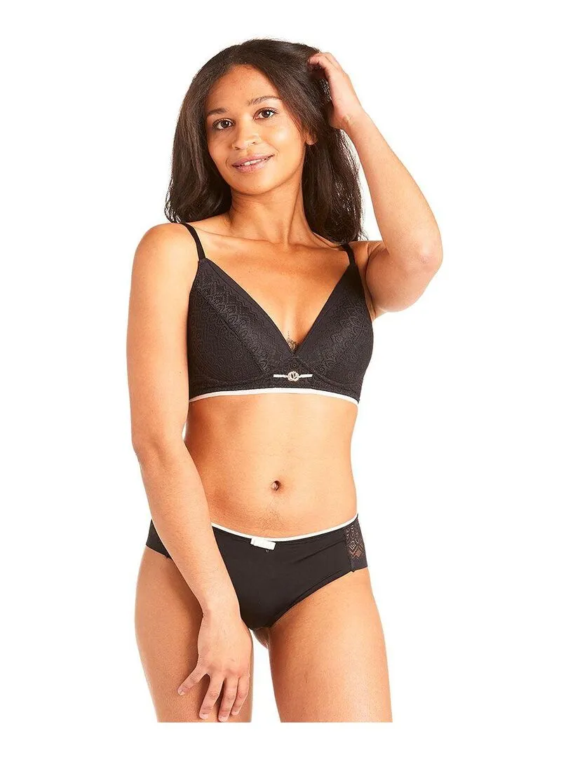 Soutien-gorge sans armatures coques souples IMAGE - Pomm'Poire - Noir