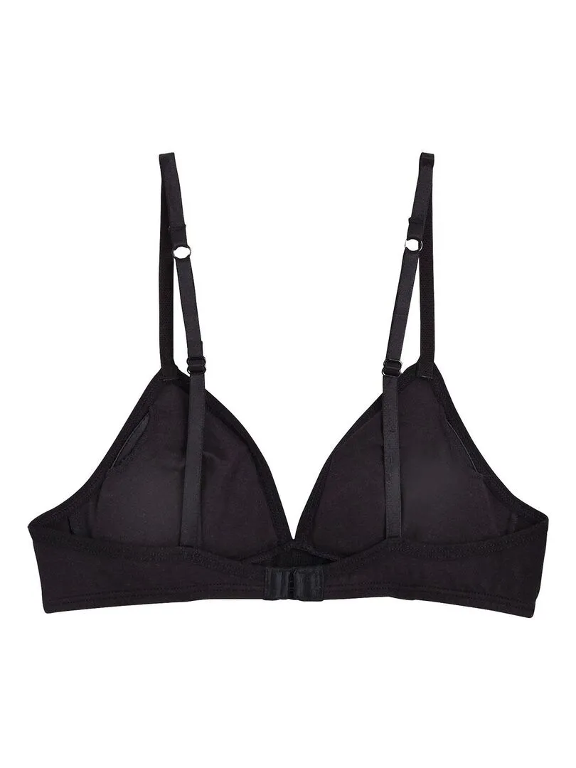 Soutien-gorge souple avec mousse amovible Pépita - Noir