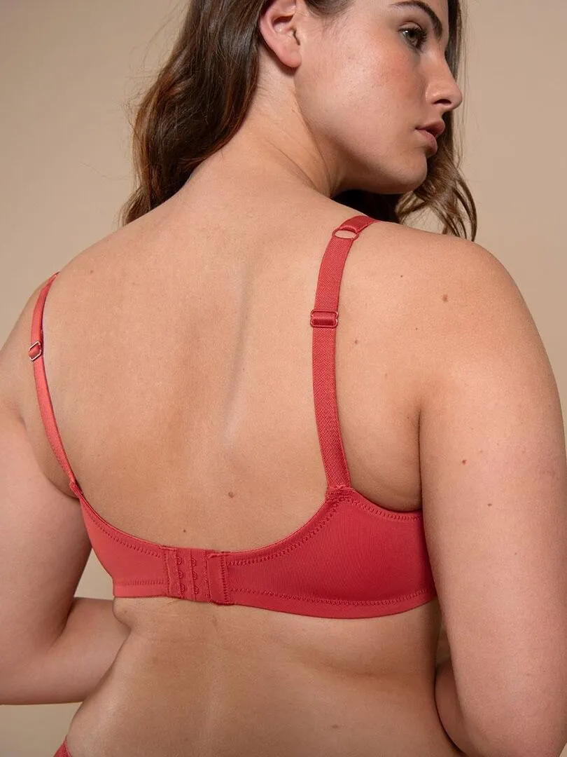 Soutien-gorge terre de sienne TALISMAN - Rouge