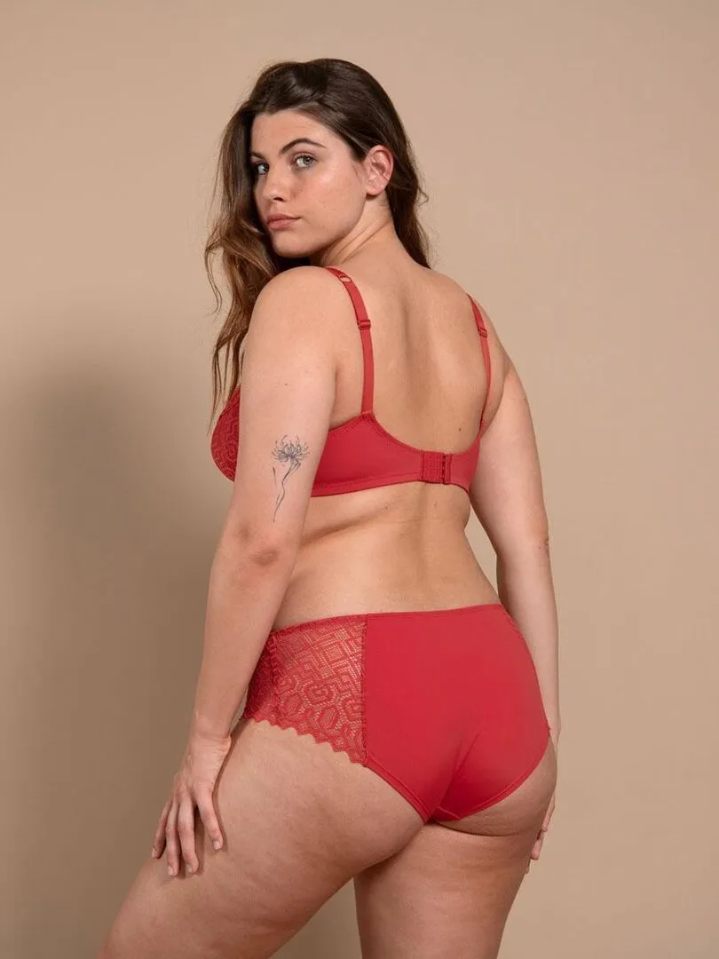 Soutien-gorge terre de sienne TALISMAN - Rouge