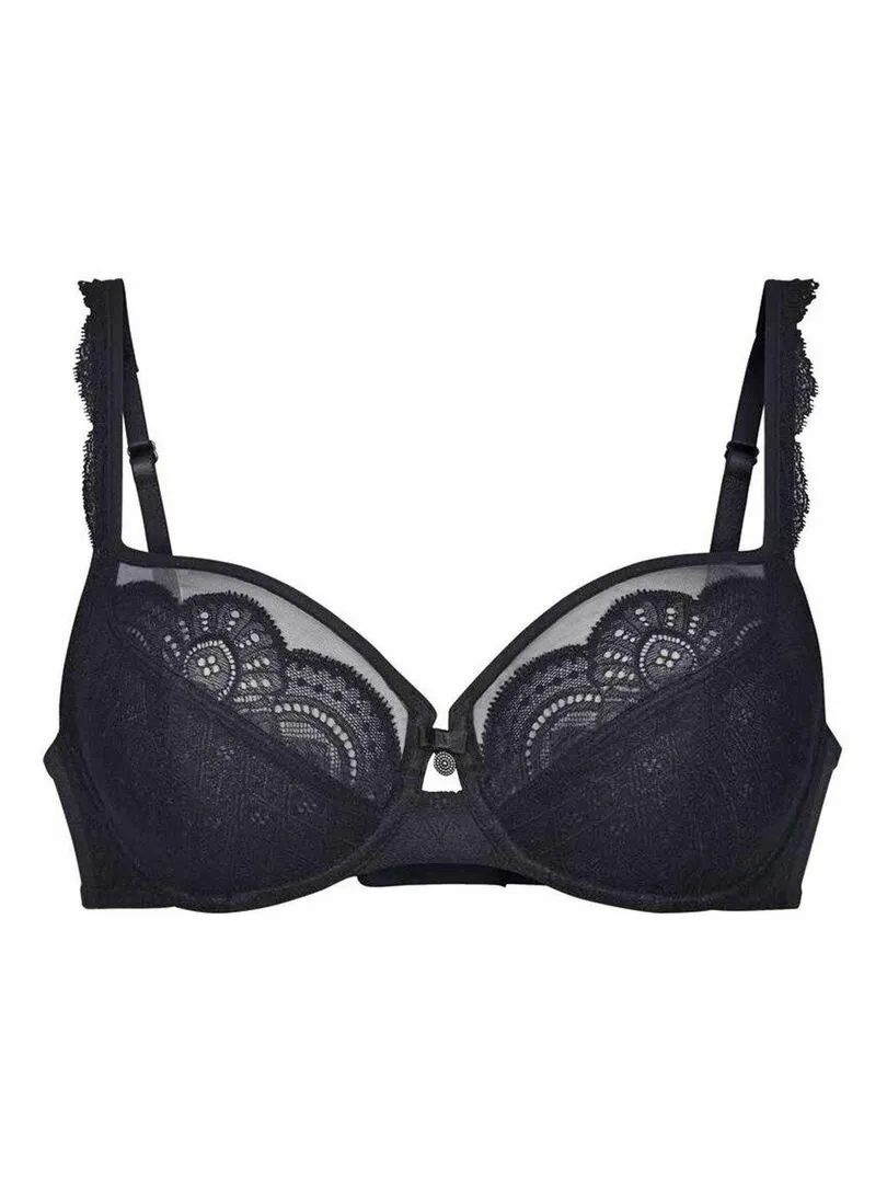 Soutien-gorge à armatures et renfort latéral Selma - Noir