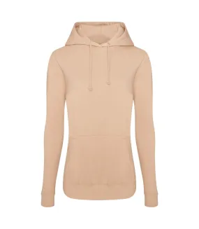 Sweat à capuche college femme crème Awdis