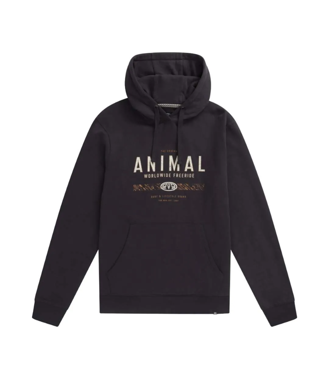 Sweat à capuche river homme charbon Animal