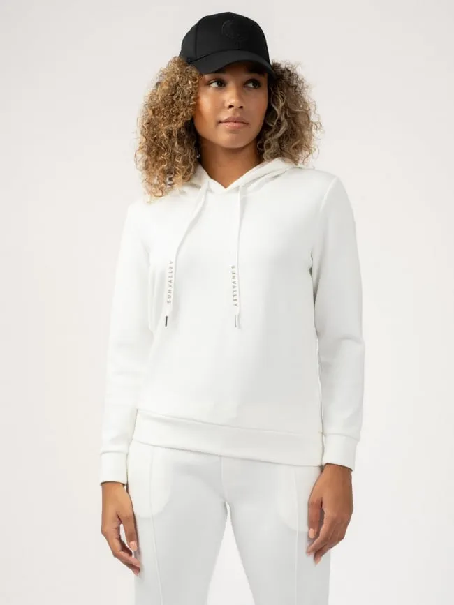 Sweat à capuche uni daphni blanc femme - Sun Valley | wimod