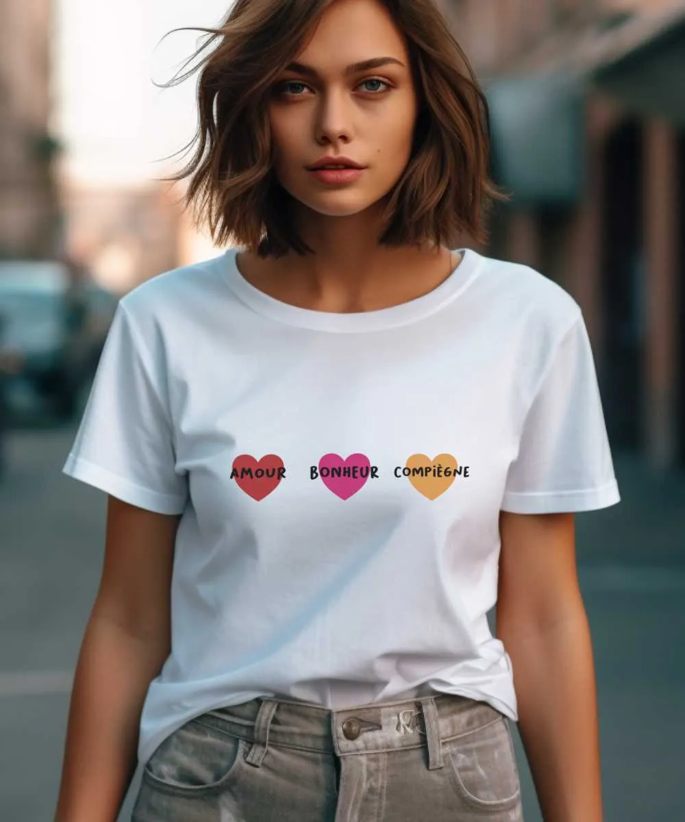 T-Shirt Amour bonheur Compiègne