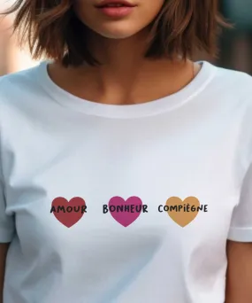 T-Shirt Amour bonheur Compiègne