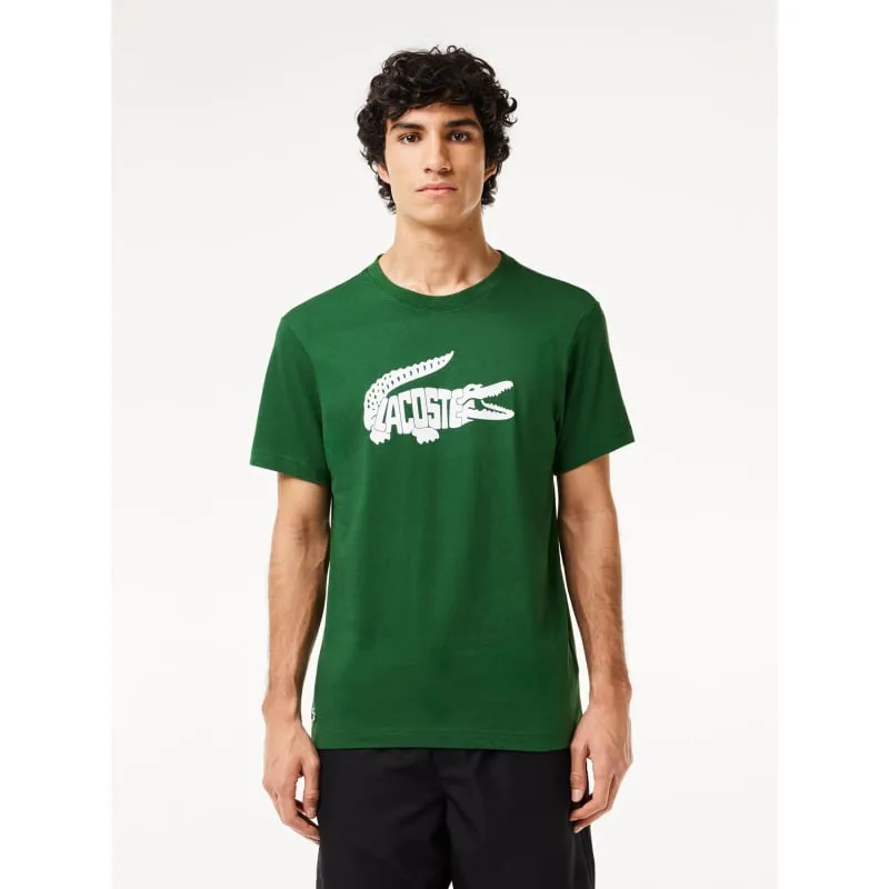 T-shirt imprimé logo vert homme - Lacoste | wimod