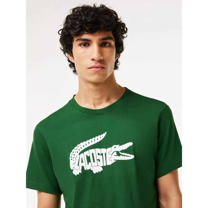 T-shirt imprimé logo vert homme - Lacoste | wimod