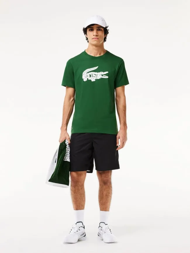 T-shirt imprimé logo vert homme - Lacoste | wimod