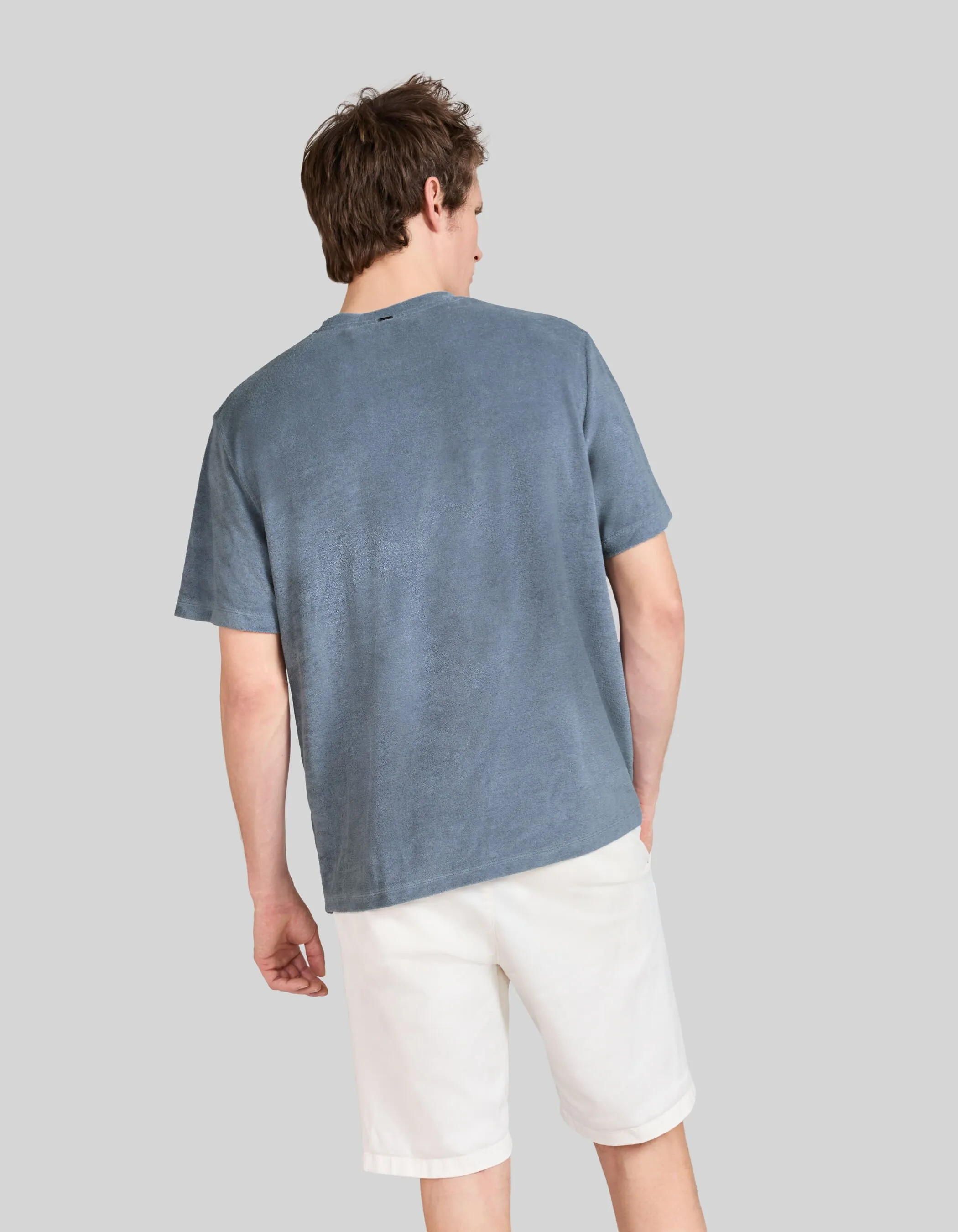 T-shirt light blue en éponge Homme