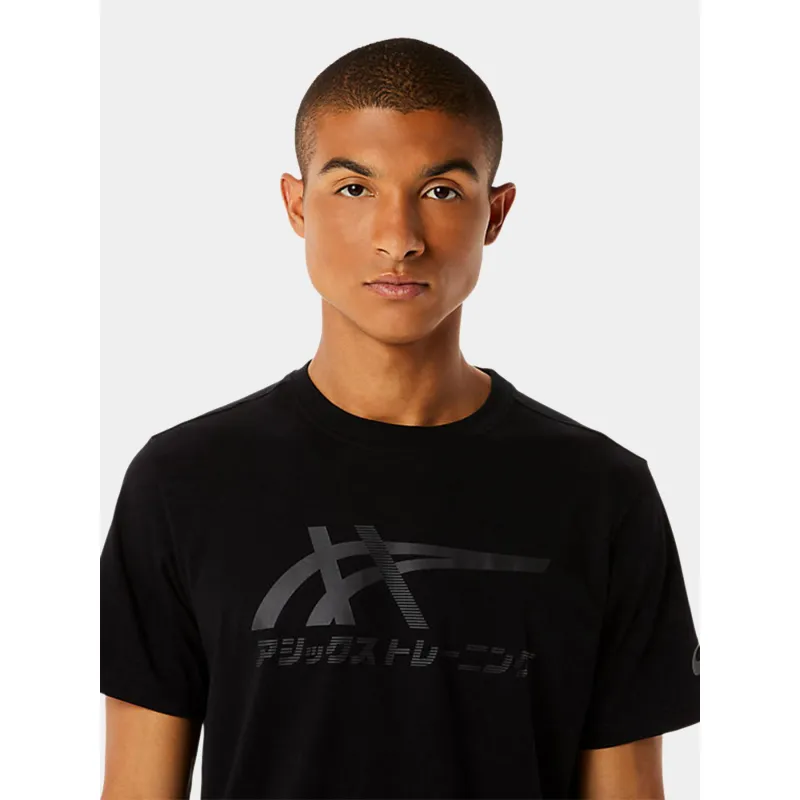 T-shirt logo tiger noir homme - Asics | wimod