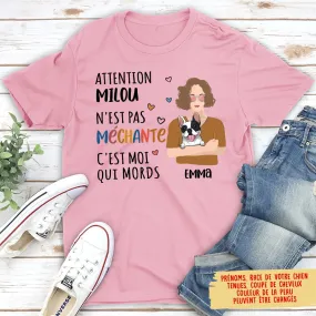 T-shirt Unisex Personnalisé - Attention Je Mords