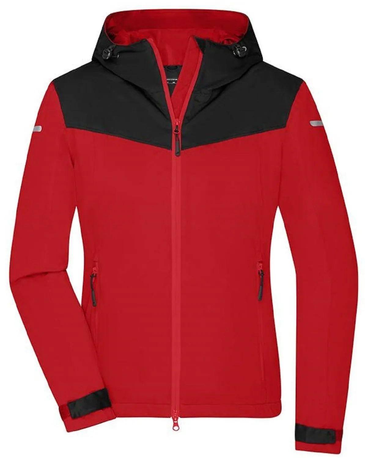 Veste 4 saisons softshell - Femme - JN1179 - rouge et noir 