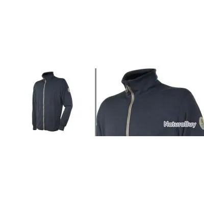 VESTE SPORT JOGGING LAINE MERINOS NOIR SPECIAL GRAND FROID LA QUALITE NORVEGIENNE