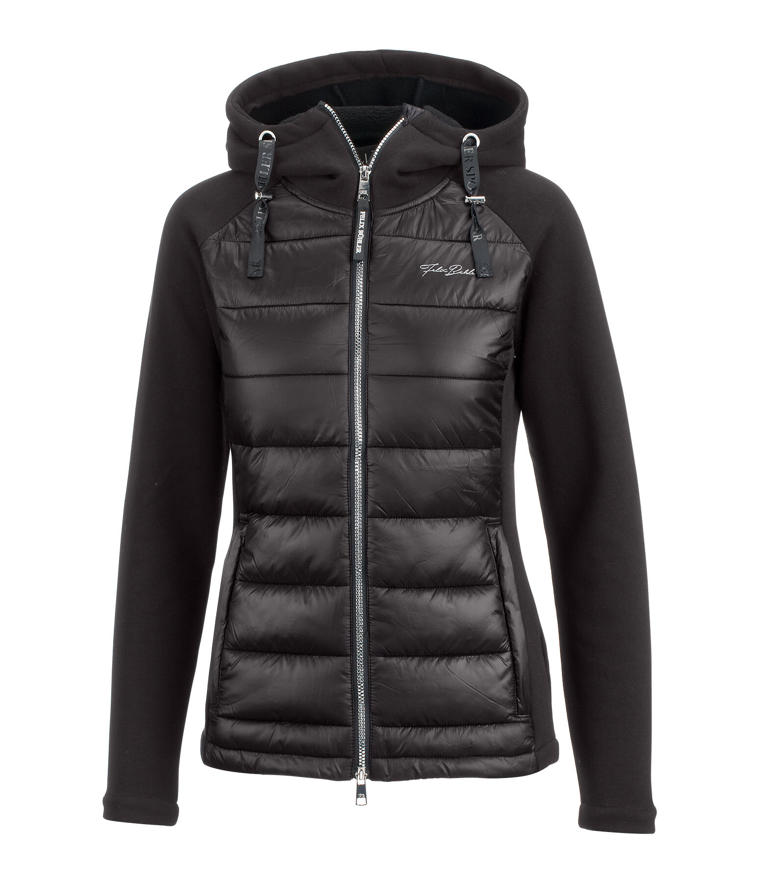 Veste stretch bi-matière à capuche  Jenna